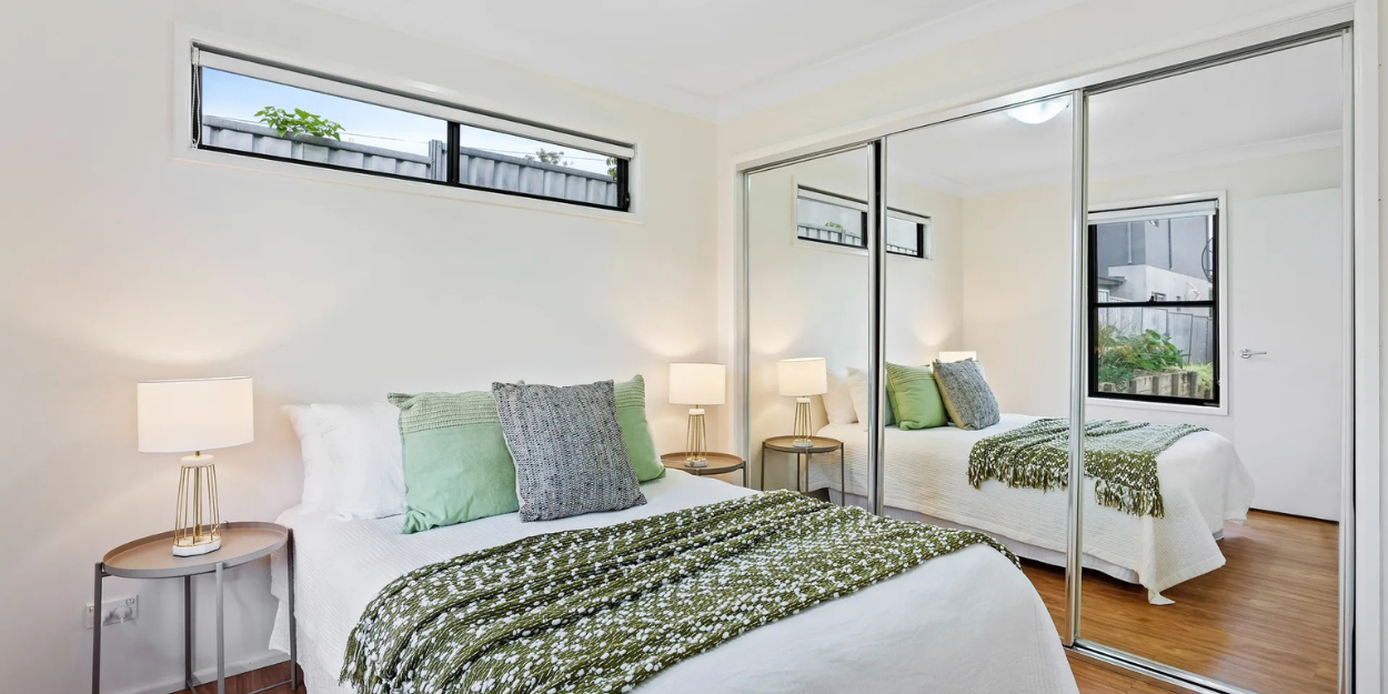 Private Bedrooms with Built-in Storage & Natural Light